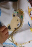 美飛 嬰兒圍巾 護嘴 新生圍嘴寶寶圍嘴口水巾雙系帶背心罩衣圍兜純 藍請客+有兜黃小像 曬單實(shí)拍圖