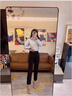 Jret加絨黑色西裝褲女夏秋冬季小個子煙管褲高腰職業(yè)休閑九分哈倫西褲 黑色九分煙管褲/不加絨[紐扣松緊腰] 常規(guī) 3XL 體重141-150斤 曬單實拍圖