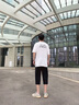 YOOOURTHING七分褲男夏季冰絲薄款休閑短褲男直筒寬松大碼運動(dòng)潮流短褲男 黑色 XL (建議120-145斤) 曬單實(shí)拍圖