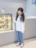 巴拉巴拉童裝女童牛仔褲2025春裝兒童小腳褲子中大童時(shí)尚繡花休閑長(zhǎng)褲潮流 牛仔中藍(lán)88201 130 曬單實(shí)拍圖