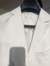 By Creations【25春季新品】柏品棉麻無結(jié)構(gòu)單西服男士商務(wù)通勤西裝外套上衣 白色 （人字紋） 50 曬單實(shí)拍圖
