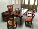 傳福匠2026新款老船木茶桌椅組合功夫茶臺實(shí)木家用泡茶茶座桌椅茶具茶幾 1.6米桌+4靠背椅+船舵主椅 整裝 曬單實(shí)拍圖