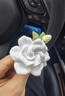 華飾梔子花車載香薰汽車出風(fēng)口香水裝飾花朵車內(nèi)飾品擺件擴(kuò)香石女生 曬單實(shí)拍圖