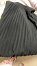 皮爾卡丹（pierre cardin）毛呢百褶長(cháng)裙高腰加厚冬季垂感半身裙冬裙大擺裙厚秋冬女2026新款 黑色 均碼 曬單實(shí)拍圖