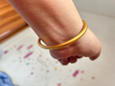 周六福素韻5G工藝黃金手鐲女古法金鐲子計價(jià)AW107851 約10.66g 58mm 曬單實(shí)拍圖