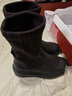 achette雅氏5QZ3 中性休閑高邊厚底彈力中靴女靴 14/D0-黑色/花色 36 曬單實(shí)拍圖