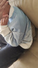 左西男童保暖漸變毛衣2025新款兒童寬松針織衫男孩線(xiàn)衣潮 藍色 150 曬單實(shí)拍圖