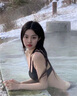 斤慕泳衣女夏季新款性感連體法式復古比基尼小胸聚攏露背泡溫泉游泳衣 黑色L碼100-110斤 曬單實(shí)拍圖
