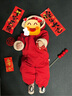 戴維貝拉（DAVE＆BELLA）過(guò)年加絨加厚秋冬連體衣嬰兒衣服新生兒冬季外出服寶寶新年拜年服 紅色DB12022-N 90cm （建議身高80-90cm） 曬單實(shí)拍圖