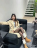 CAMILA KSENIA雪地靴女2025新款冬季短筒棉靴純色厚底增高加絨加厚東北雪地棉鞋 駝色 36 曬單實拍圖
