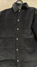 馬登工裝 美式休閑燈芯絨夾克棉服條絨翻領(lǐng)棉衣加厚保暖外套男秋季 藏青色 L 曬單實(shí)拍圖
