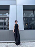 蘿美醬工裝褲女2025新款春秋高腰闊腿休閑寬松復古小個子秋季登山運動褲 深灰抽繩工裝褲常規(guī) M 【建議95-110斤】 曬單實拍圖