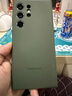 三星（SAMSUNG）Galaxy S23Ultra手機(jī)殼原裝炫彩硅膠保護(hù)殼S23U手機(jī)套后殼 墨綠色 曬單實(shí)拍圖