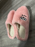QYCKABY棉拖鞋女士秋冬季卡通2025新款家居保暖毛毛防滑月子半包跟棉鞋男 粉色【大眼崽】 38-39 適合37-38 曬單實(shí)拍圖