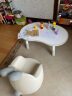ZRYZ韩国同款儿童沙发宝宝游戏桌写字桌儿童可升降调节花生桌学习plus款成套桌椅 米色白面桌兔子套装plus 实拍图