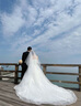 千阪（QIANBAN）魚尾輕婚紗新款新娘氣質(zhì)森系氣質(zhì)名媛法式一字肩顯瘦小禮服 TOMCYL-KN1 S 曬單實(shí)拍圖