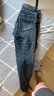 七匹狼牛仔褲男士夏季通勤百搭彈力直筒水洗親膚舒適不緊繃長(cháng)褲子男裝 曬單實(shí)拍圖