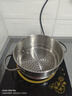 Momscook 不銹鋼湯鍋淺燒鍋燉湯鍋復(fù)底加厚 玻璃蓋 SUS304 電磁爐燃?xì)馔ㄓ?20×11.5CM【配蒸籠】 20cm 曬單實(shí)拍圖