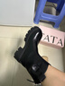 他她（TATA）女靴子2025冬季彈力靴加絨時(shí)裝靴顯瘦增高短靴子CE401DZ5 黑色 36 曬單實(shí)拍圖