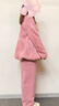 朵朵·可可暖感雙面絨家居服套裝 下擺花苞造型  創(chuàng  )意兔子毛球對扣 暗粉 S (155) 曬單實(shí)拍圖