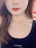 翠奢緣高端品牌一貝子項鏈女時尚輕奢鎖骨鏈情人節(jié)送女友送老婆生日禮物 一貝子有你項鏈 玫瑰金色 曬單實拍圖