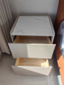 滑輪床頭柜儲物柜輕奢簡(jiǎn)約臥室實(shí)木約現代小型超窄小戶(hù)型迷你移動(dòng) 卡其色【實(shí)木框架】 35*40*50 曬單實(shí)拍圖