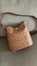 蔻馳（COACH）【品牌直供】七夕禮物女士WILLOW19單肩水桶包棕黃色CW602B4XHG 曬單實(shí)拍圖