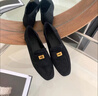 啄木鳥(niǎo)復古感絲絨樂(lè )福鞋女2025新款方頭軟底英倫風(fēng)小皮鞋低跟一腳蹬女鞋 黑色升級款(95%買(mǎi)家選擇) 35 曬單實(shí)拍圖