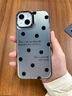 筱旺適用iPhone16Promax手機殼波點(diǎn)英文蘋(píng)果15plus小眾韓版ins風(fēng)氛圍感14Pro磨砂膚感電鍍鏡框13防摔12 【彩銀黑-電鍍圈撞色】滿(mǎn)屏波點(diǎn)LS880 iPhone 14 曬單實(shí)拍圖