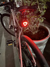 鹿珊伍自行車(chē)燈公路車(chē)愛(ài)心尾燈夜騎后尾燈充電山地車(chē)燈騎行警示燈小配飾 心型尾燈-紅色款 曬單實(shí)拍圖