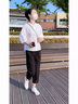可茵（Keyin）休閑褲女裝套裝2025年夏季新款小個子溫柔風(fēng)獨特休閑襯衫褲子女 襯衫+褲子 M 曬單實拍圖