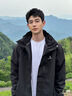 駱駝（CAMEL）戶(hù)外沖鋒衣男女三合一抓絨秋冬外套46174幻影黑,男M 曬單實(shí)拍圖