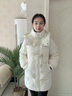 鴨鴨中長(cháng)款羽絨服女2025冬季新款時(shí)尚休閑潮流保暖連帽韓版小個(gè)子外套 藕粉色 M (建議110-130斤) 曬單實(shí)拍圖