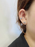 玖維婭  JIUVIA 999足銀四葉草耳釘女時尚純銀耳飾養(yǎng)耳洞睡覺免摘520情人節(jié)禮物 三鉆四葉草【禮盒裝】 曬單實拍圖