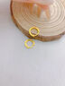 中國黃金（CHINA GOLD）18K黃金圓環(huán)耳釘耳扣耳圈簡約素圈耳飾情人節(jié)生日禮物送女友老婆 18K金圓環(huán)耳扣-約1g【一對】 曬單實(shí)拍圖