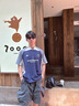 LAZY DAY TREND戶(hù)外撞色半拉鏈速干運動(dòng)T恤男美式薄款涼感防曬短袖上衣 深海蘭 L 曬單實(shí)拍圖