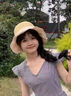 斑納塞防曬帽寬檐夏季遮陽帽女士時尚洋氣草帽太陽漁夫帽子防曬遮臉透氣 遮陽帽【米色】 曬單實拍圖