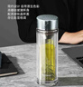 特美刻茶水分離泡茶杯抗菌雙層玻璃杯男杯子鈦茶隔茶杯男士禮物家居館 曬單實(shí)拍圖