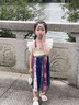 G.DUCKKIDS小黃鴨童裝女童連衣裙夏季云南少數(shù)民族風(fēng)傣族服裝國(guó)風(fēng)兒童裙子 裙子+配飾 120 尺碼5~6歲【110-120cm】 曬單實(shí)拍圖