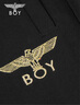 BOY LONDON【黃金法則】秋季男女同款外套刺繡連帽開衫衛(wèi)衣N06901 黑色 S 曬單實(shí)拍圖
