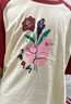 茵曼茵曼童裝女童撞色插肩短袖t恤2025夏季女寶寶卡通印花純棉上衣 杏色 150 曬單實拍圖