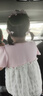 笛莎童裝女童T恤2024夏季兒童刺繡蕾絲撞色假兩件短袖T恤 奶油粉 130 曬單實拍圖