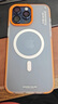 藍(lán)猩先生 適用蘋(píng)果15pro手機(jī)殼 iPhone15pro保護(hù)套magsafe磁吸充電殼雙色膚感保護(hù)殼 燃橙  曬單實(shí)拍圖