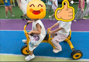 小馬寶莉品牌25年卡通時(shí)尚風(fēng)格女童寶寶小馬寶莉元素連衣裙 米白色  110  曬單實(shí)拍圖
