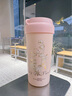 EATKM輕奢品牌吸管保溫杯316不銹鋼保溫杯子陶瓷內(nèi)膽咖啡杯高顏值水杯 薔薇粉-316內(nèi)膽 曬單實拍圖