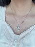 中國黃金（CHINA GOLD）足銀星月項鏈女款輕奢小眾星星吊墜鎖骨鏈節日生日禮物送女友愛(ài)人 星月項鏈 曬單實(shí)拍圖