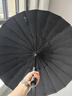 obsu日本自動(dòng)24骨長(cháng)柄傘結實(shí)抗風(fēng)加固男直柄大傘 神秘黑 24骨長(cháng)直柄傘 曬單實(shí)拍圖