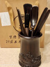 尚品邦（SHANGPINBANG） 黑檀木茶道六君子套裝家用高檔茶藝茶夾泡茶工具功夫茶具配件 黑檀觀滄海七君子【木配件】 曬單實拍圖