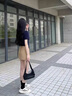 薩拉維夫短袖T恤女2025春夏新款大碼胖MM寬松休閑POLO領(lǐng)體恤上衣 藏青色[小圖金色祥云] L 100斤以內(nèi) 曬單實(shí)拍圖