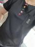 以純 YISHION設(shè)計(jì)感v領(lǐng)正肩短袖t恤女夏裝2025新款寬松韓版大碼顯瘦遮肚子上衣 黑色【純棉】 M 適合80-110斤 曬單實(shí)拍圖
